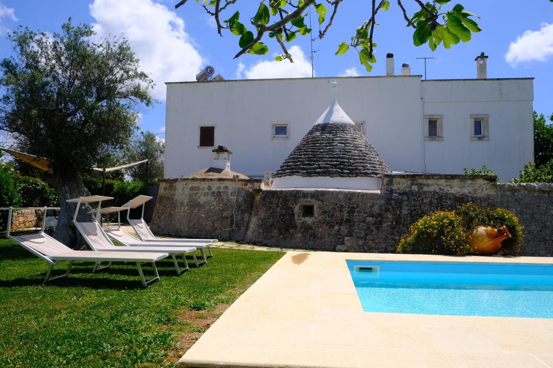 Terra Sessana Ville E Trullo Con Piscina Privata Остуни Экстерьер фото